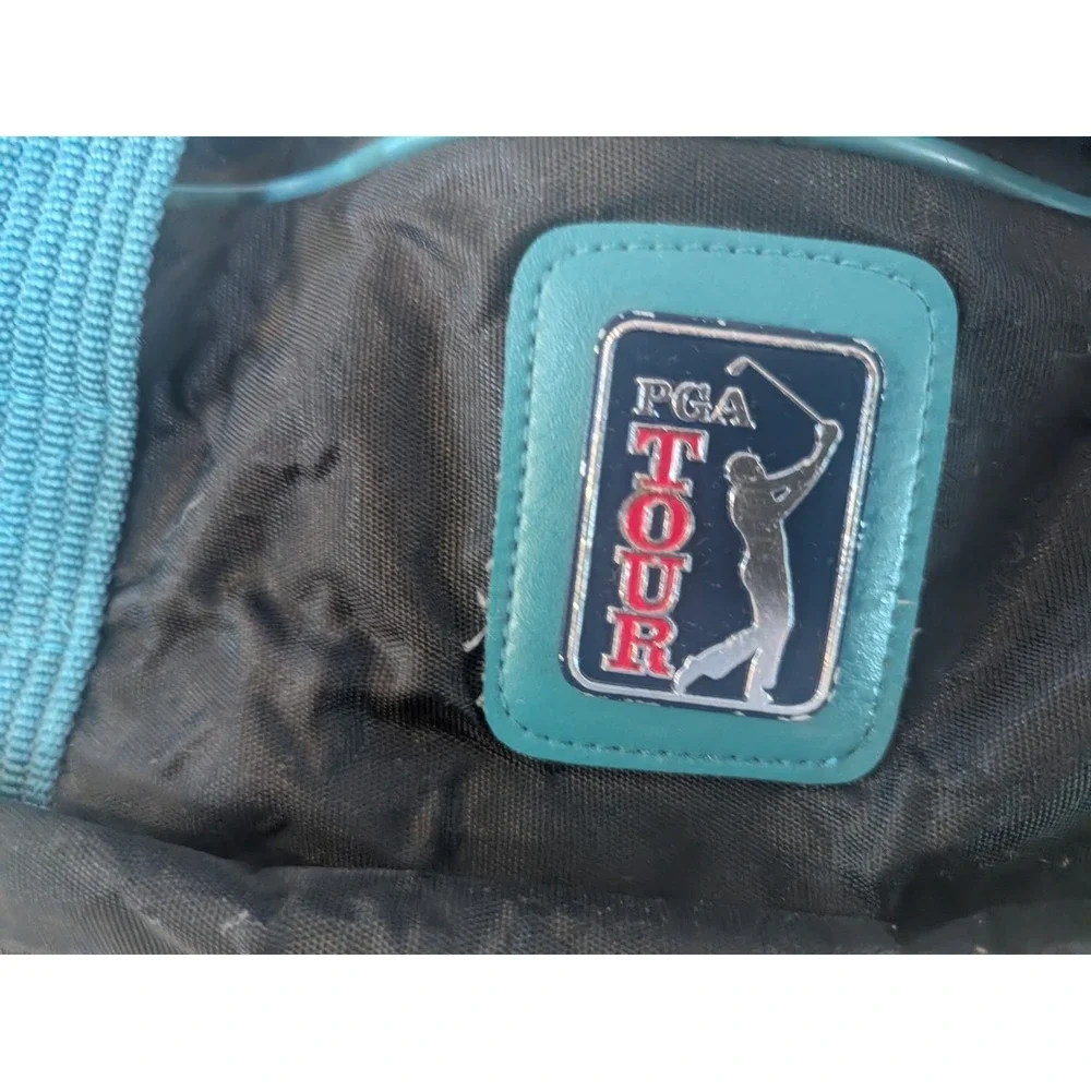 Vintage PGA Tour Duffel Bag 1993 Retro Golf Tournament Promo Black Teal Bag